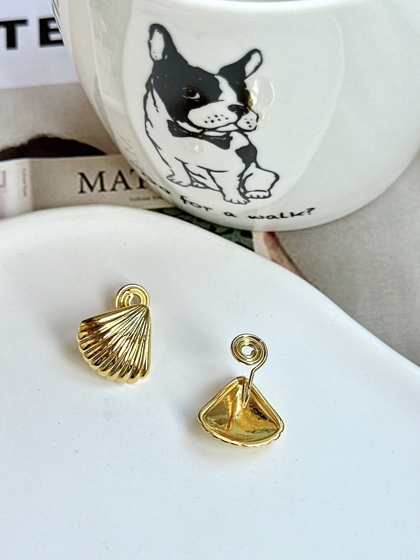 . Handmade clip-on earrings for women.