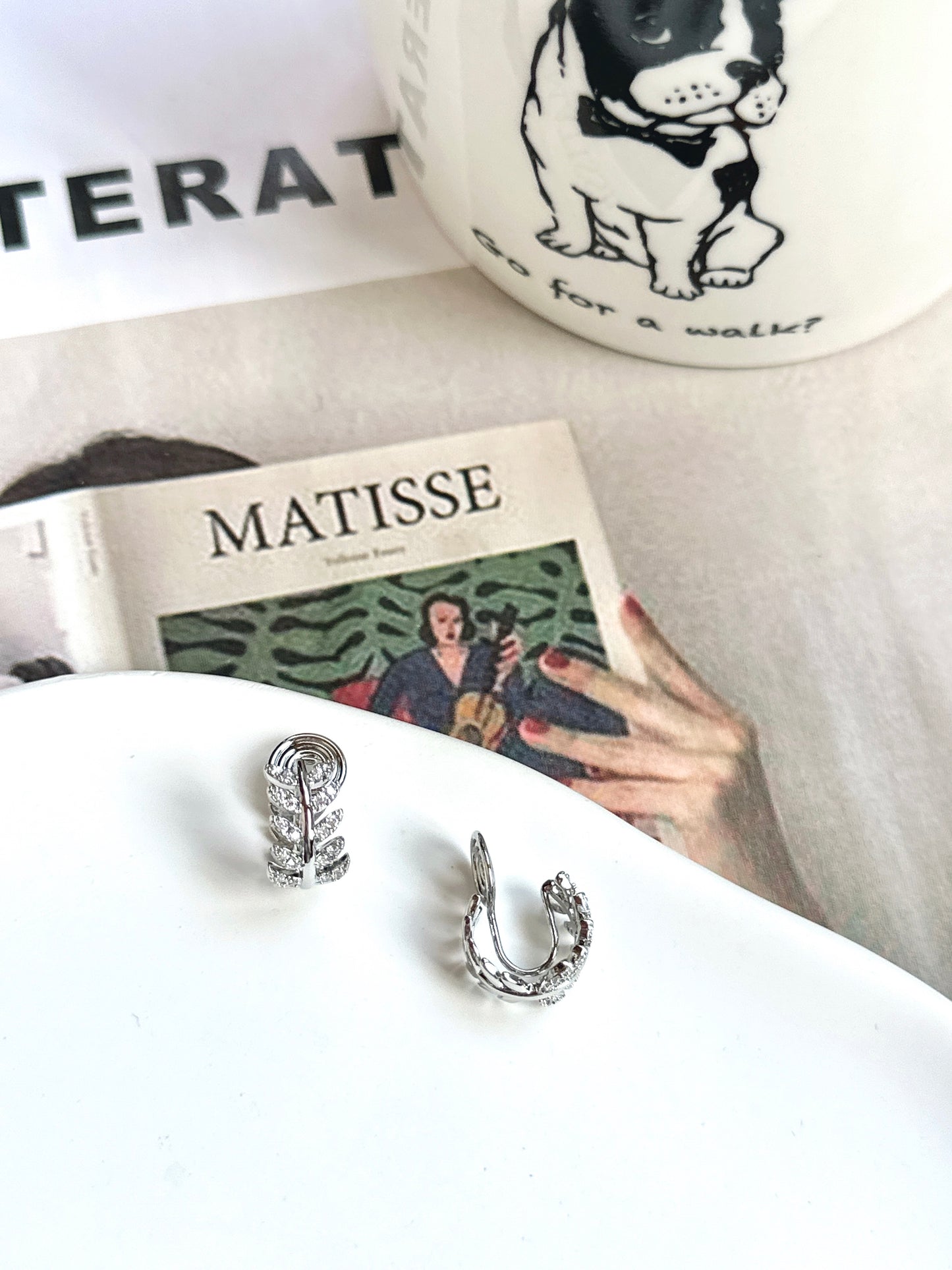 . Handmade clip-on earrings for women.