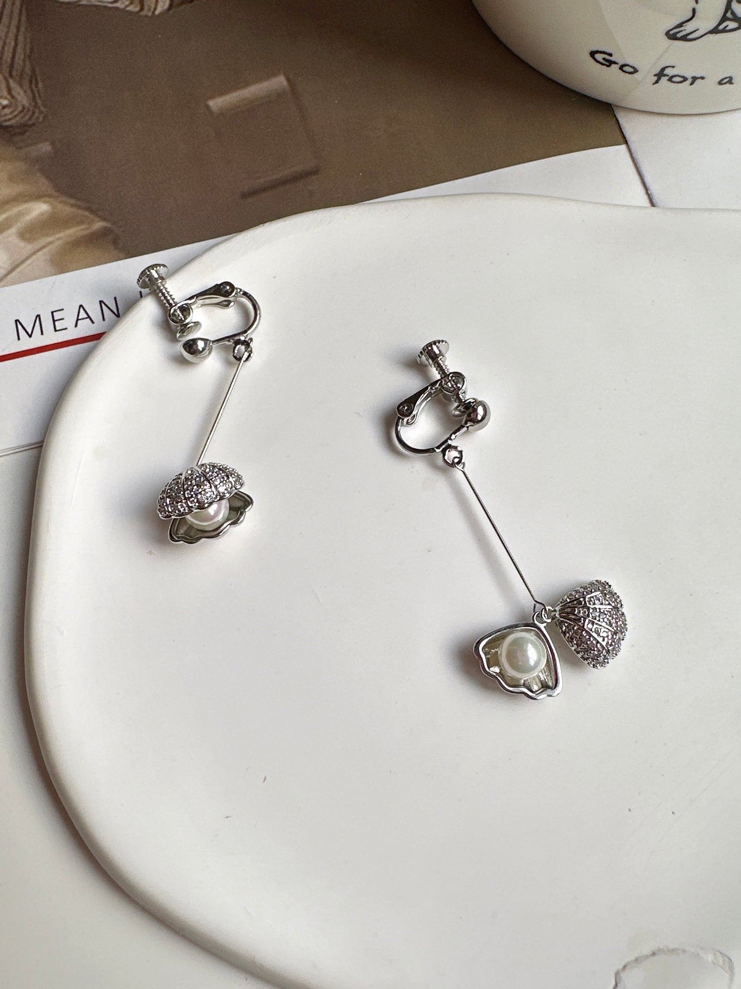 . Handmade clip-on earrings for women.