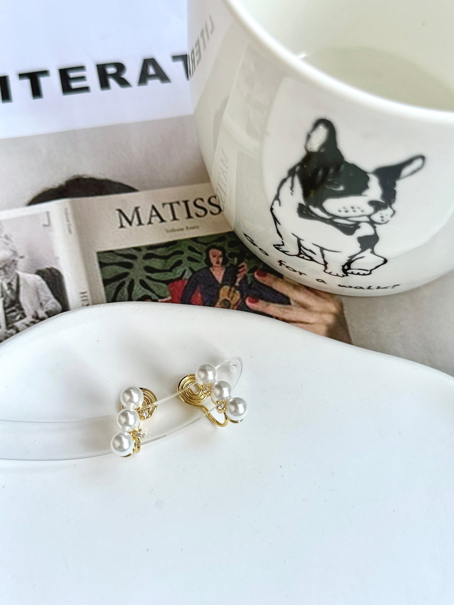 . Handmade clip-on earrings for women.