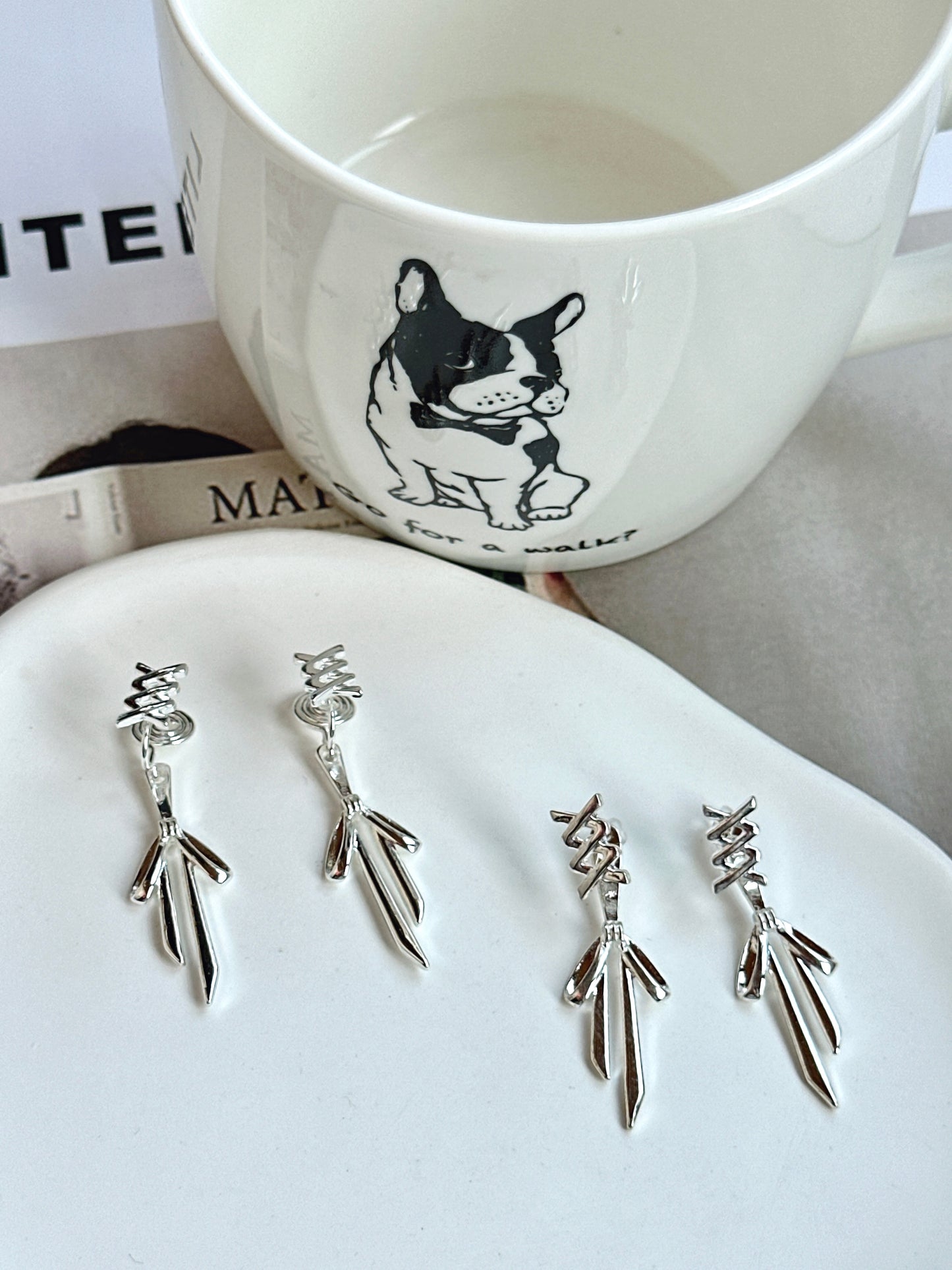 . Handmade clip-on earrings for women.