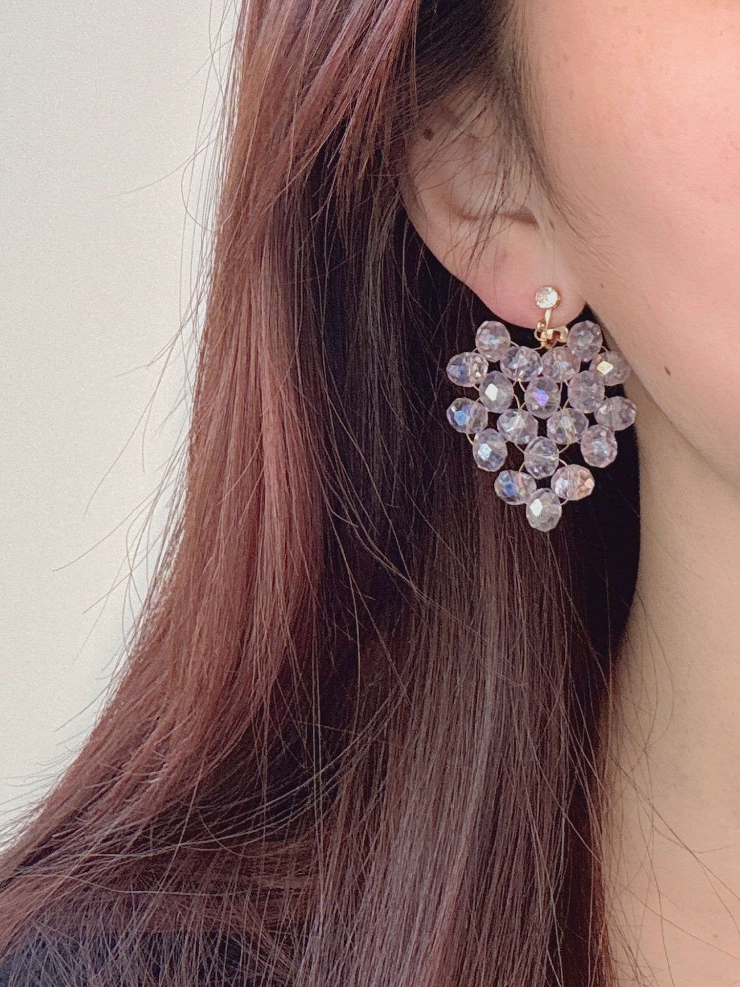 . Handmade clip-on earrings for women.