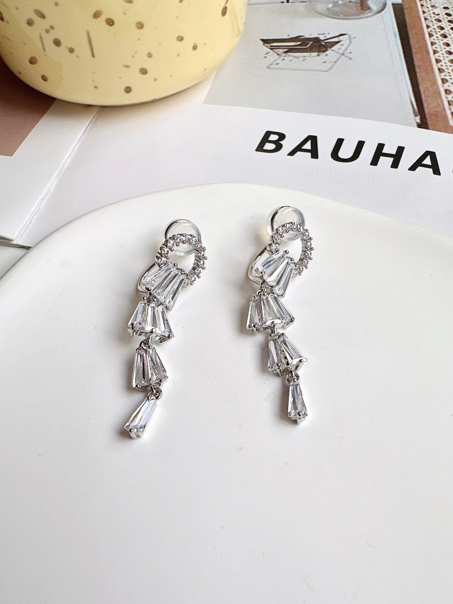 . Handmade clip-on earrings for women.