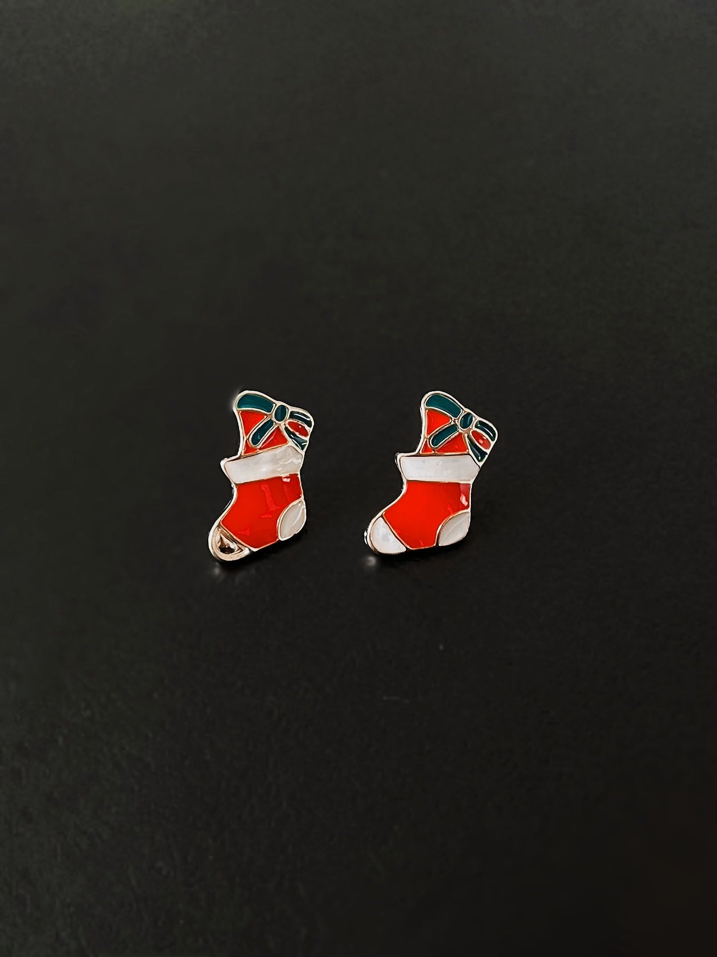 Xmas Earrings. Handmade clip-on earrings for women.