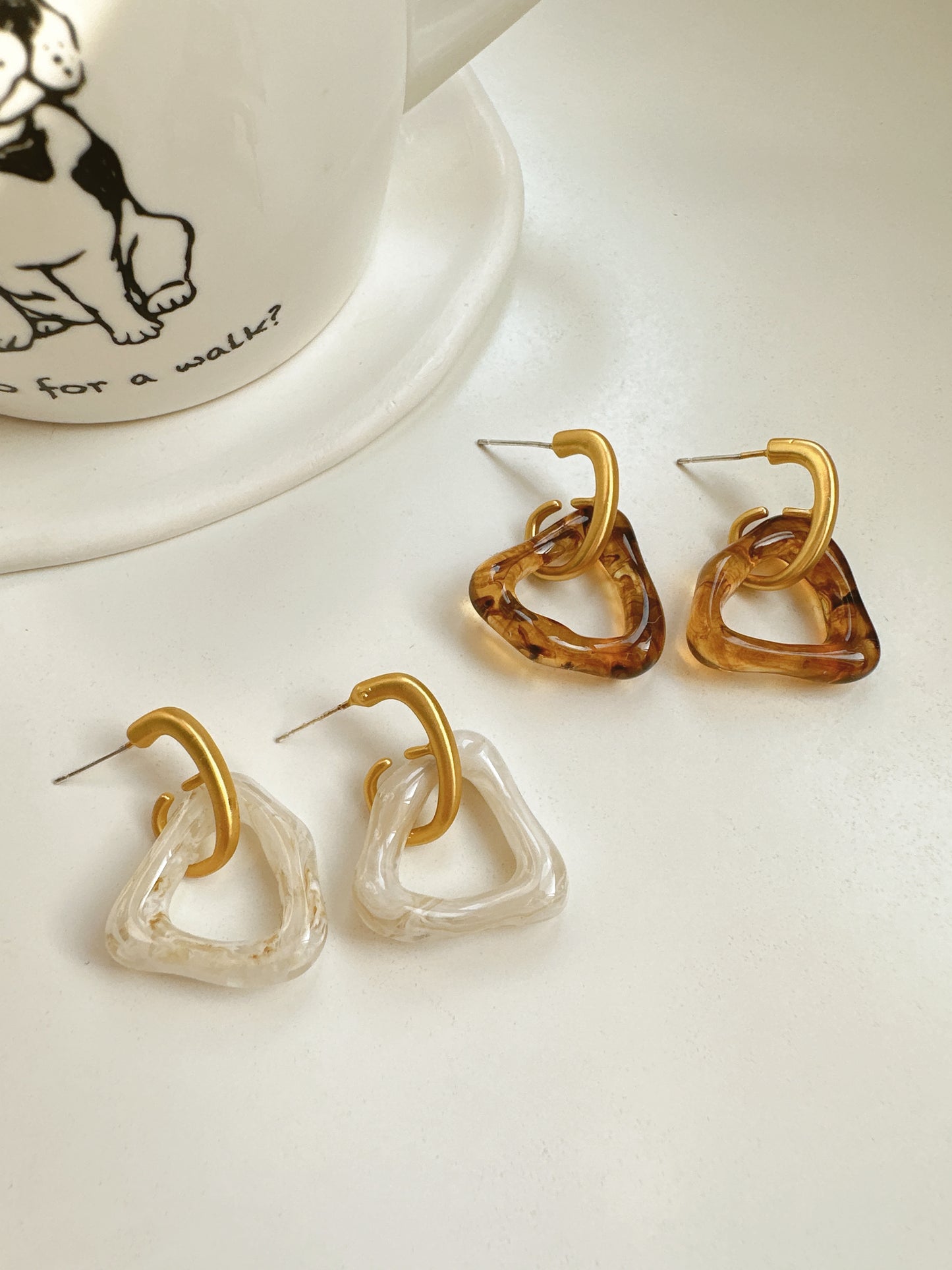 . Handmade clip-on earrings for women.