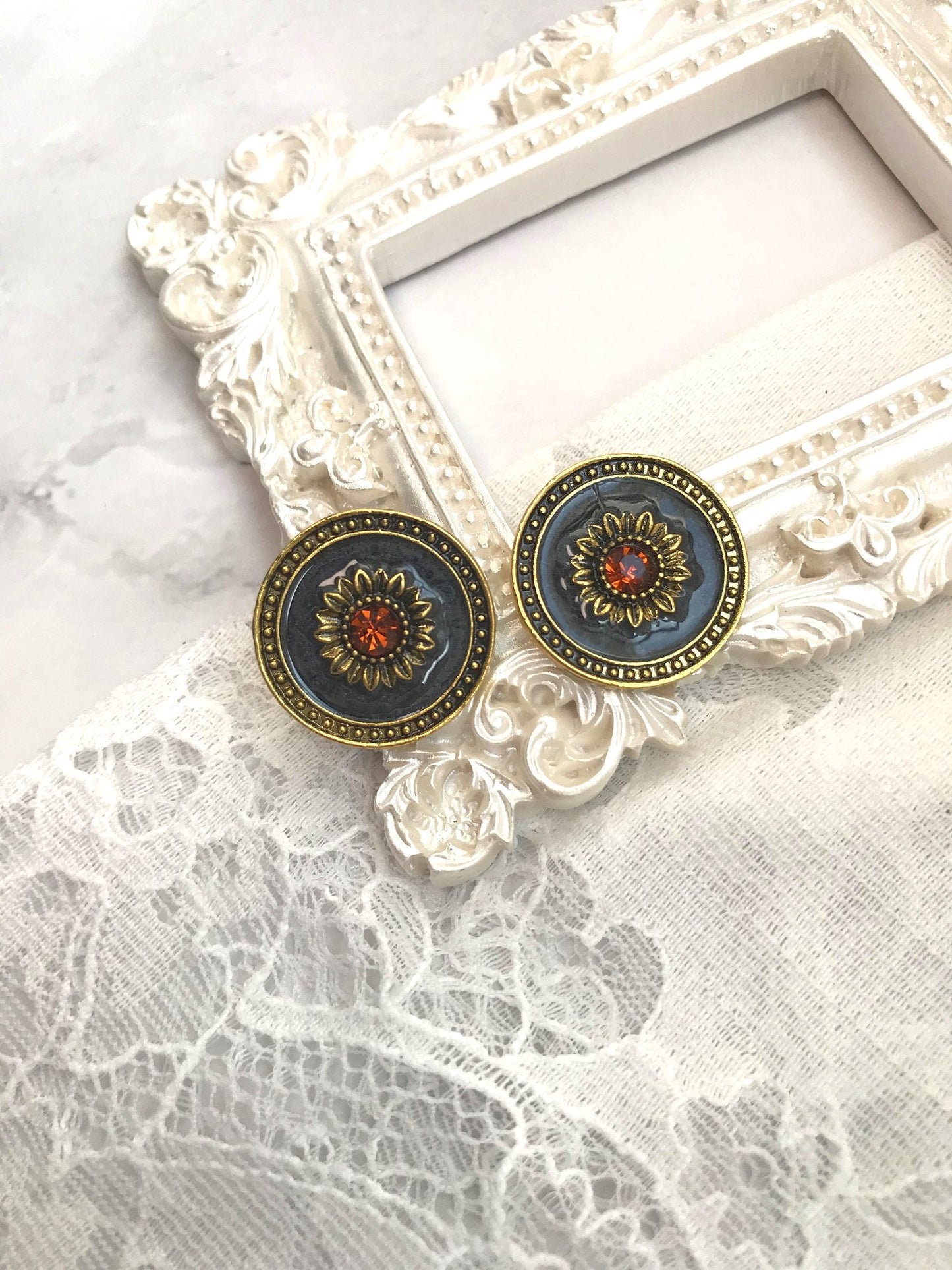 . Handmade clip-on earrings for women.