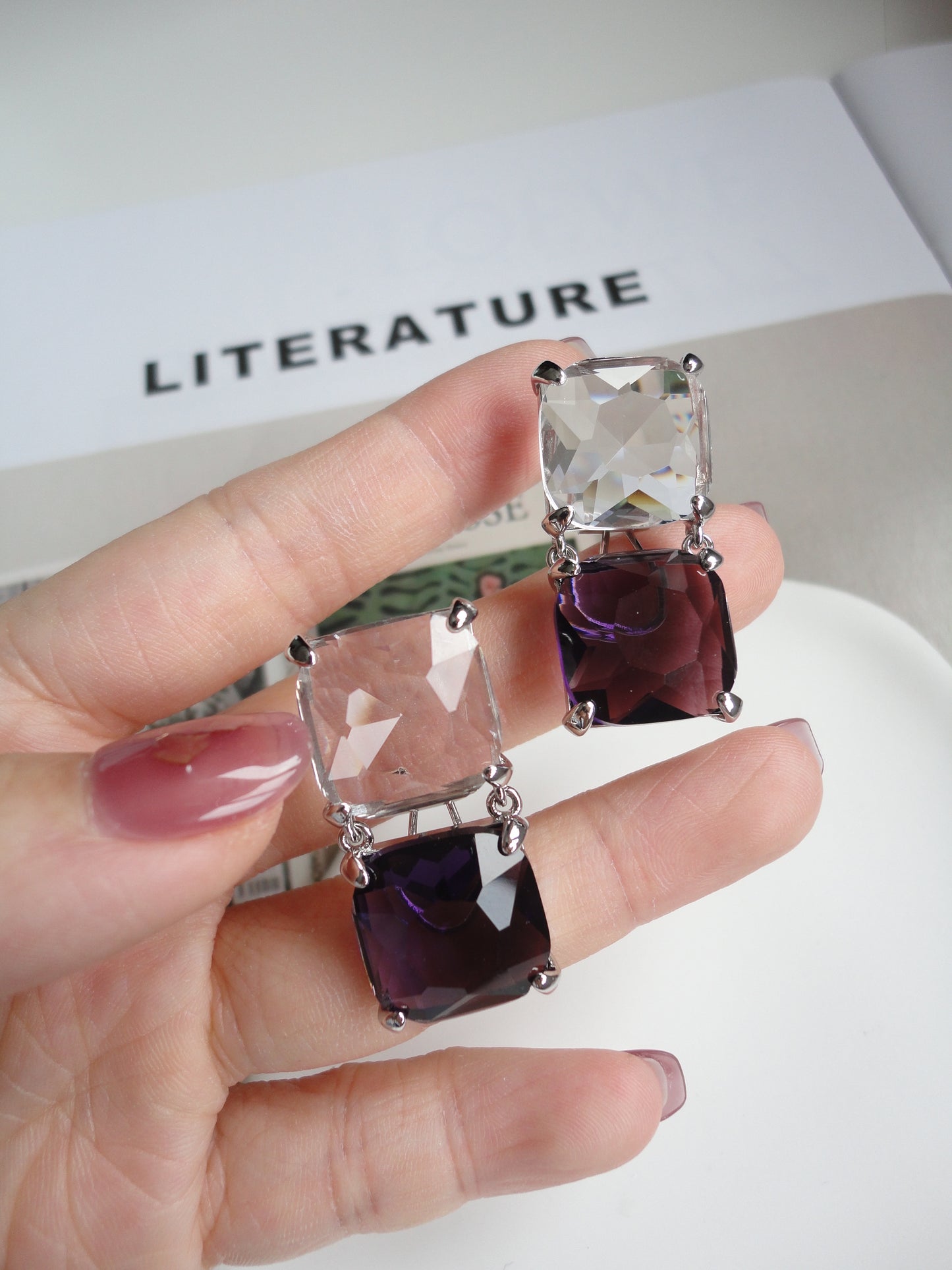 . Handmade clip-on earrings for women.