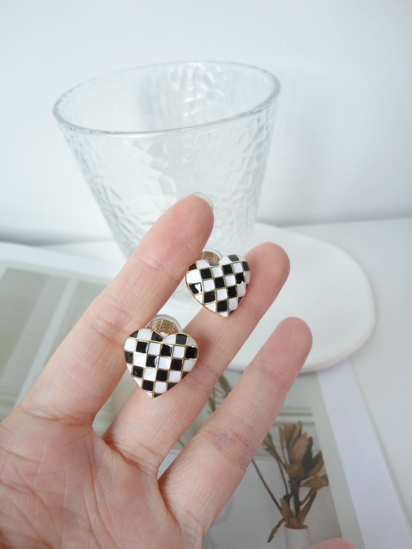 . Handmade clip-on earrings for women.