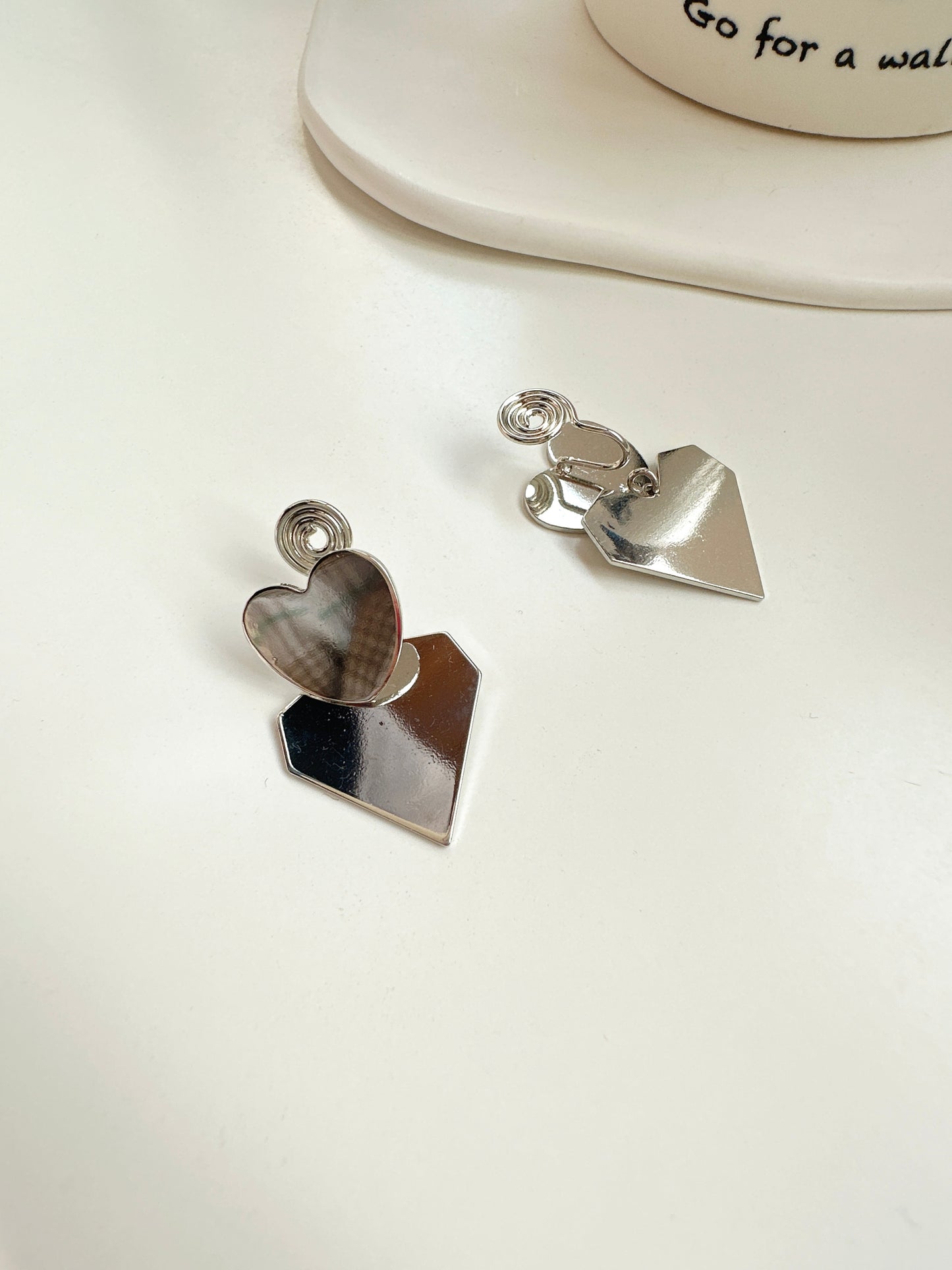 . Handmade clip-on earrings for women.