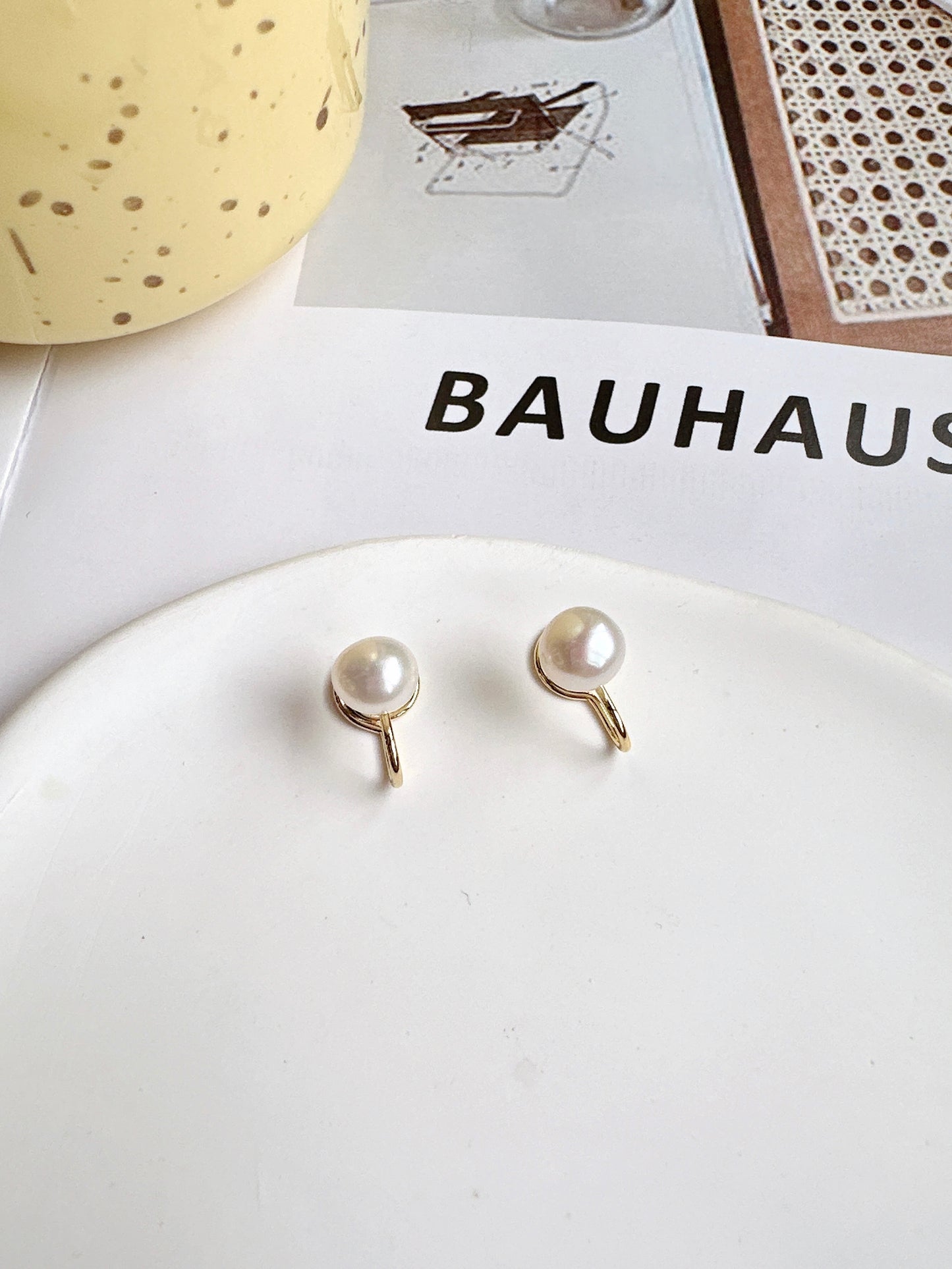 Single Freshwater Pearl Clip On Earrings