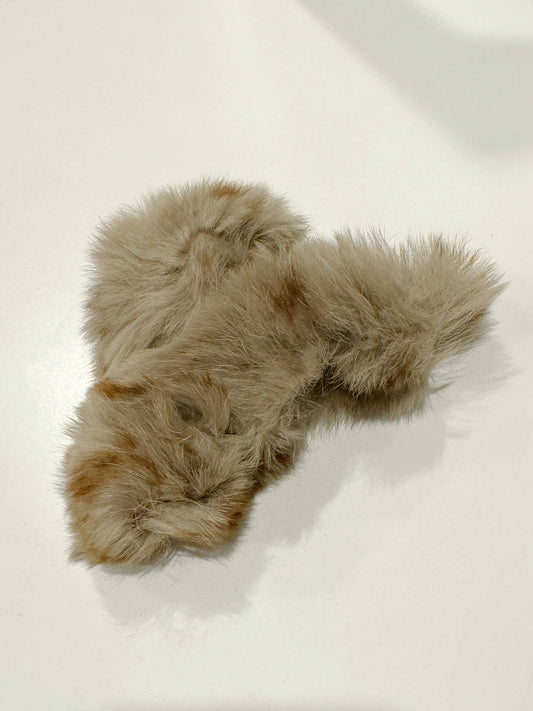 Fur Hair Claw Clip Leopard Color