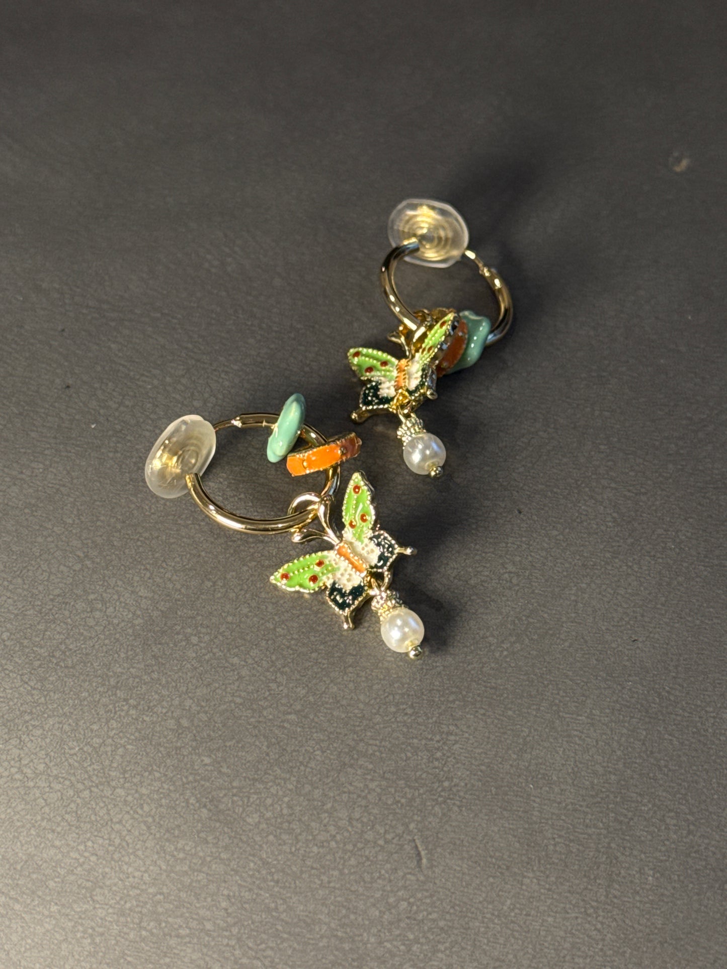 Neo-Chinese Style Color Glazed Butterfly Clip On Earrings