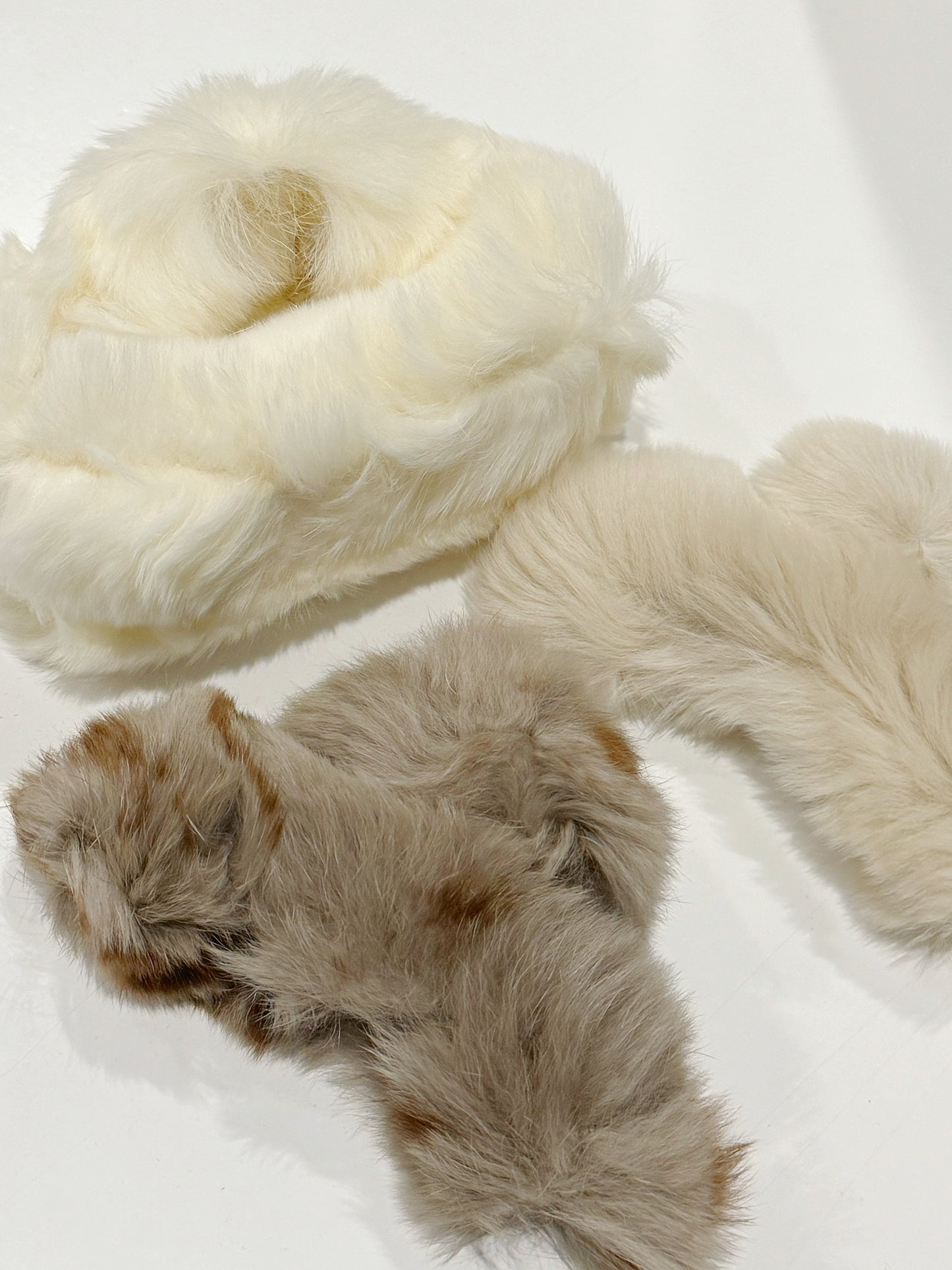 Fur Hair Claw Clip Large White