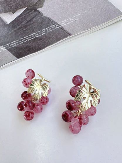 Grape Shaped Stud Earrings