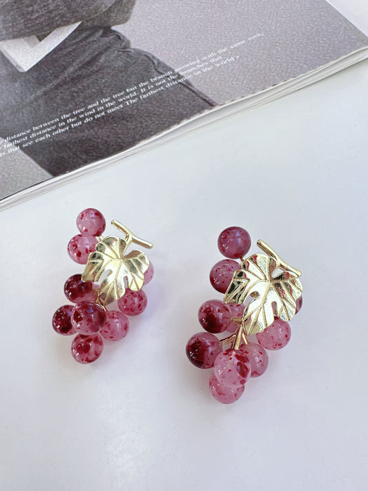 Grape Shaped Stud Earrings