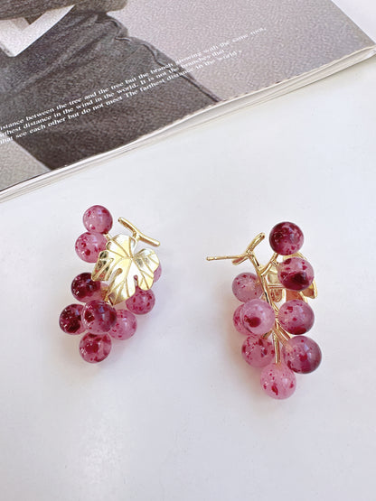 Grape Shaped Stud Earrings