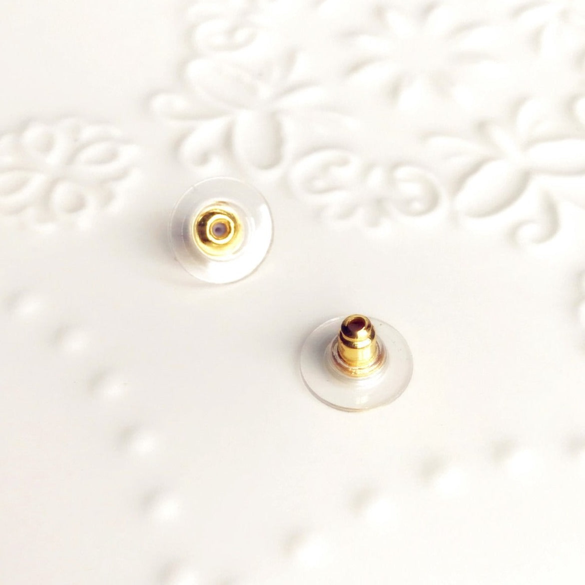 Gold Disc Earring Backs