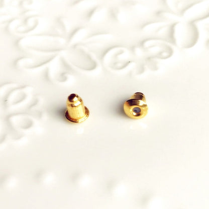 Gloss Gold Metal Earring Backs