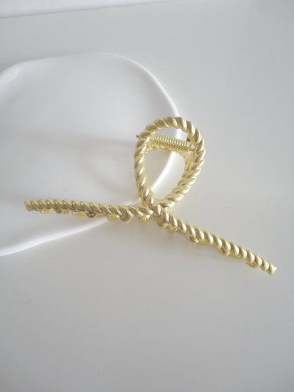 Gold Metal Hairclips Claw Clips Twists Cross Large