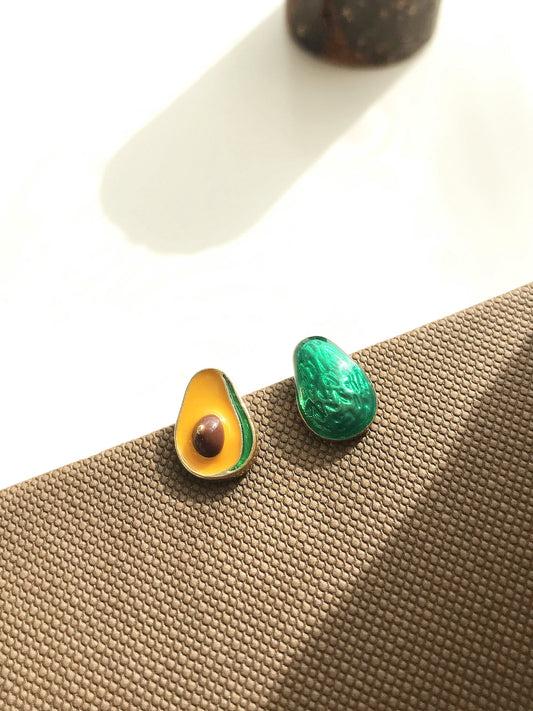 Mini Avocado Mismatch Stud Earrings
