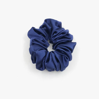 100% Mulberry Silk Scrunchie Navy Blue