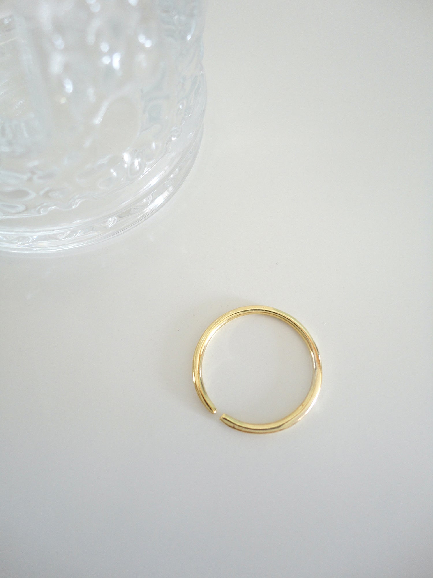 Golden Plain Ring. gold-tone clip-on earrings for women.