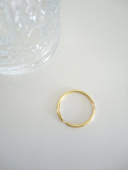 Golden Plain Ring. gold-tone clip-on earrings for women.