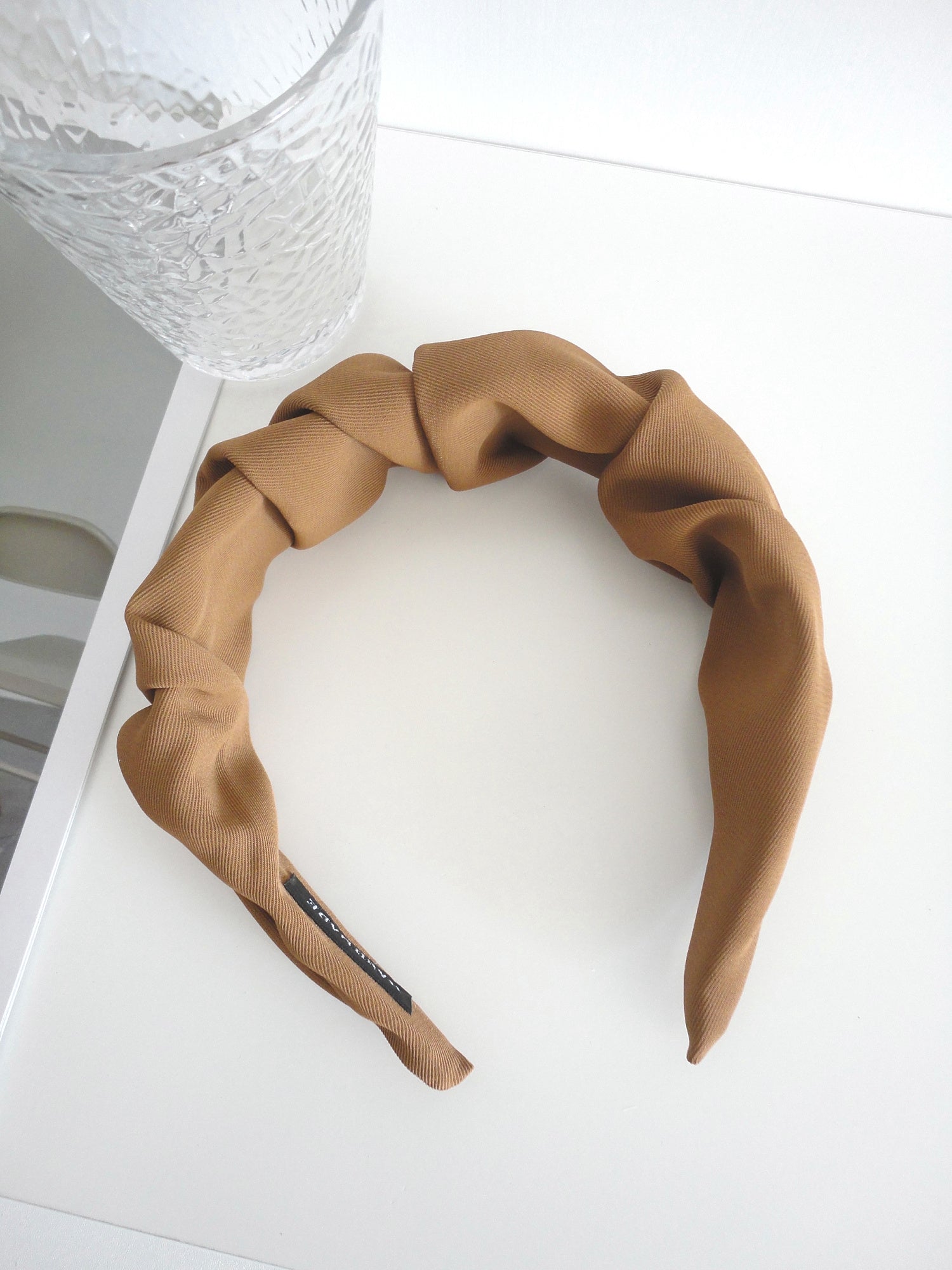 Vintage Headband Wrinkle Brown