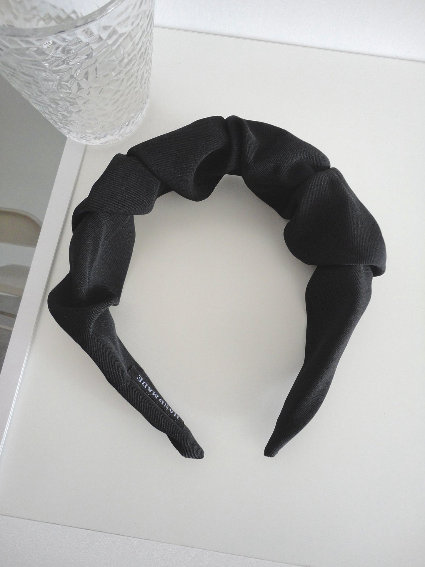 Vintage Headband Wrinkle Black