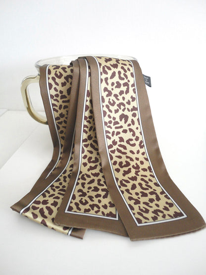 Hair Scarf Brown Cow Print