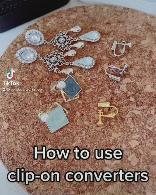 Silver Clip On Stud Earrings Converters