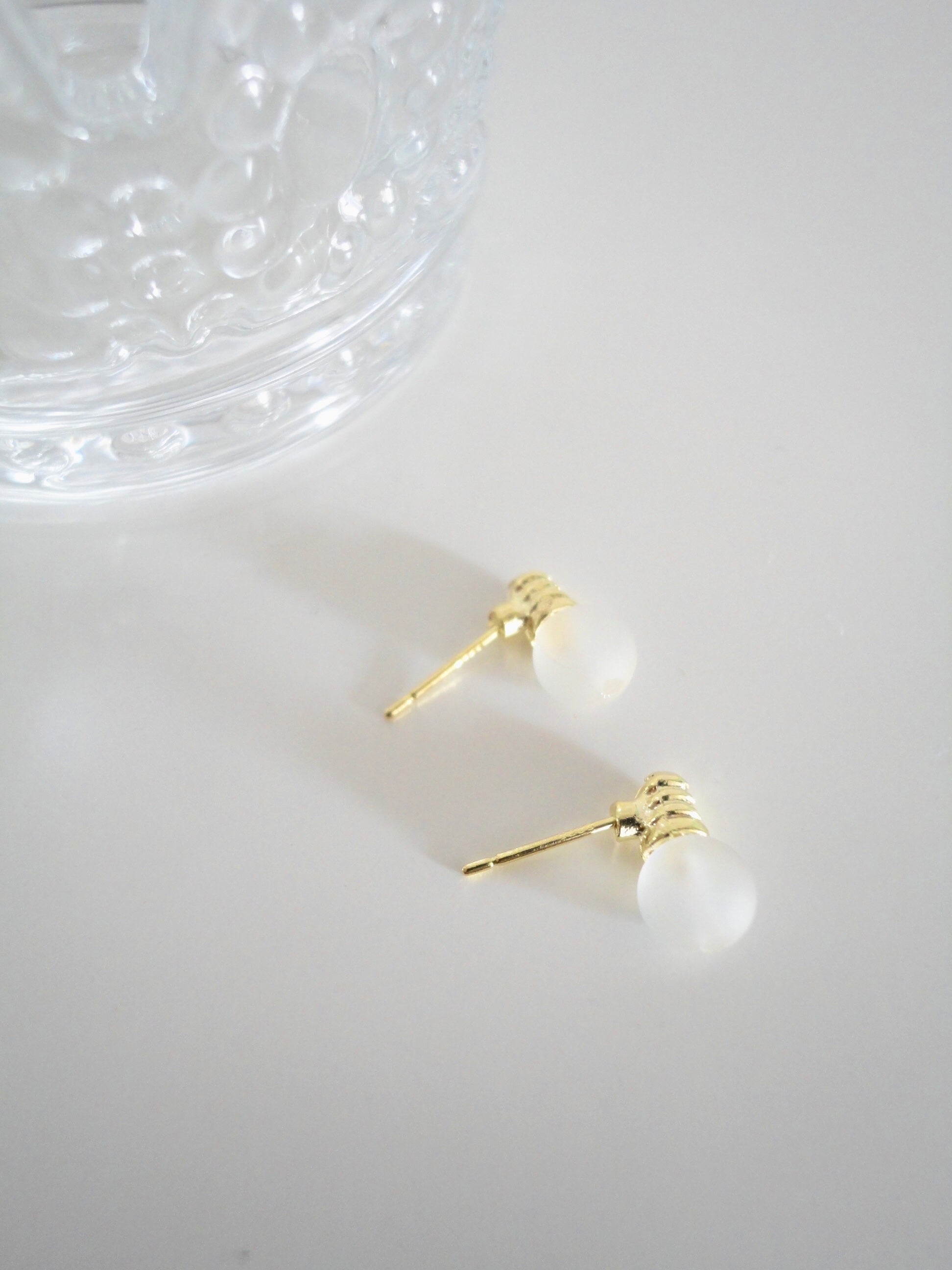 Metallic Reflective Lamp Bulb Stud Earrings