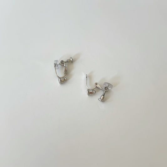 Silver Clip On Bottom Style Silicon Earrings Converters