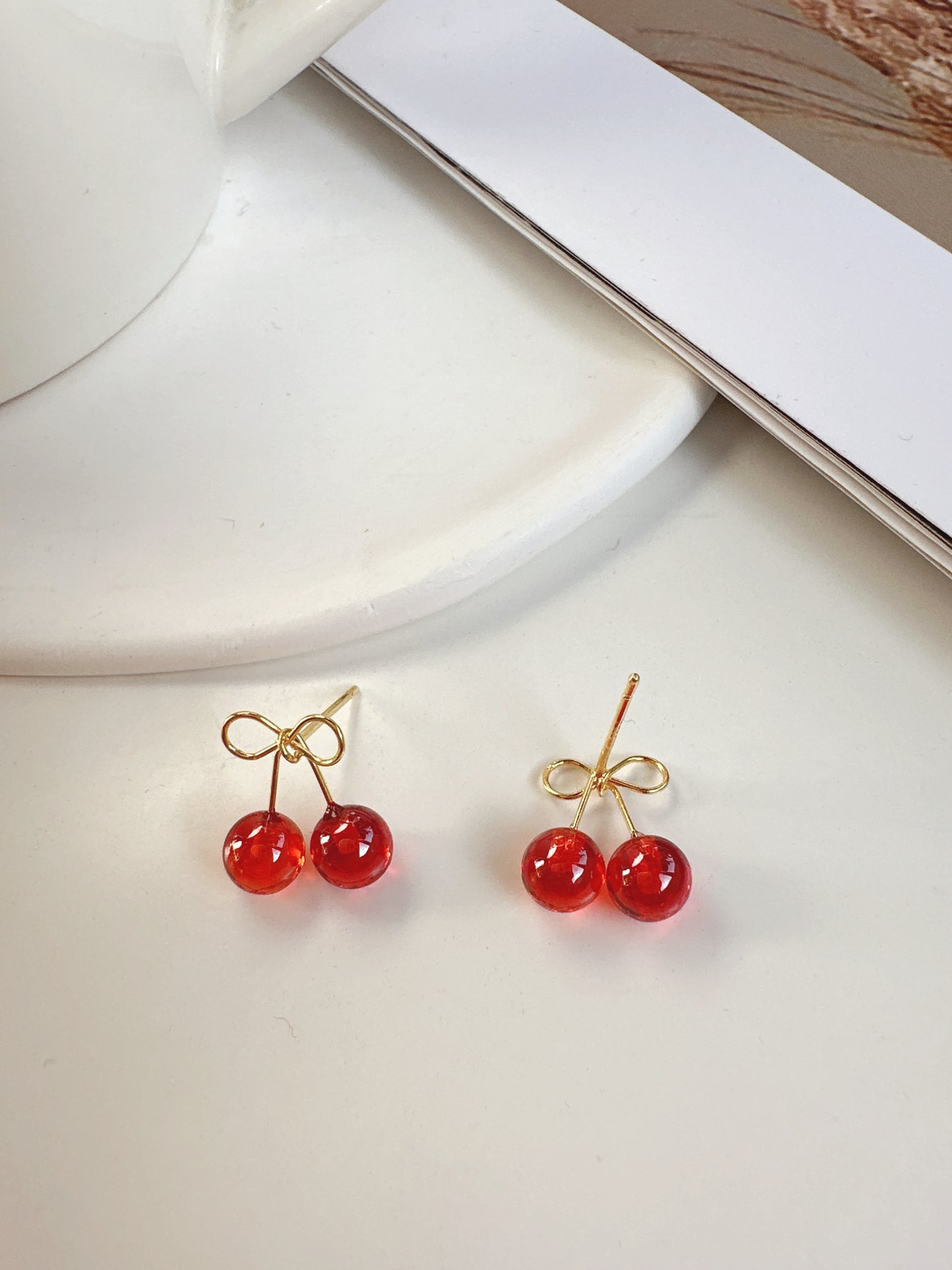 Mini Cherry Stud Earrings