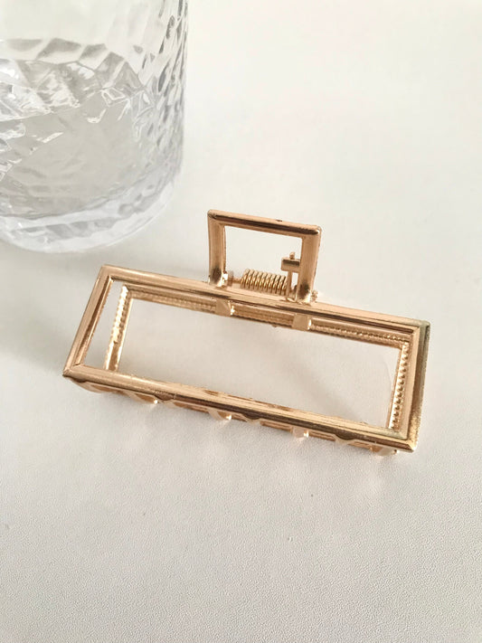 Rose Gold Metal Hairclips Claw Clips Square Medium