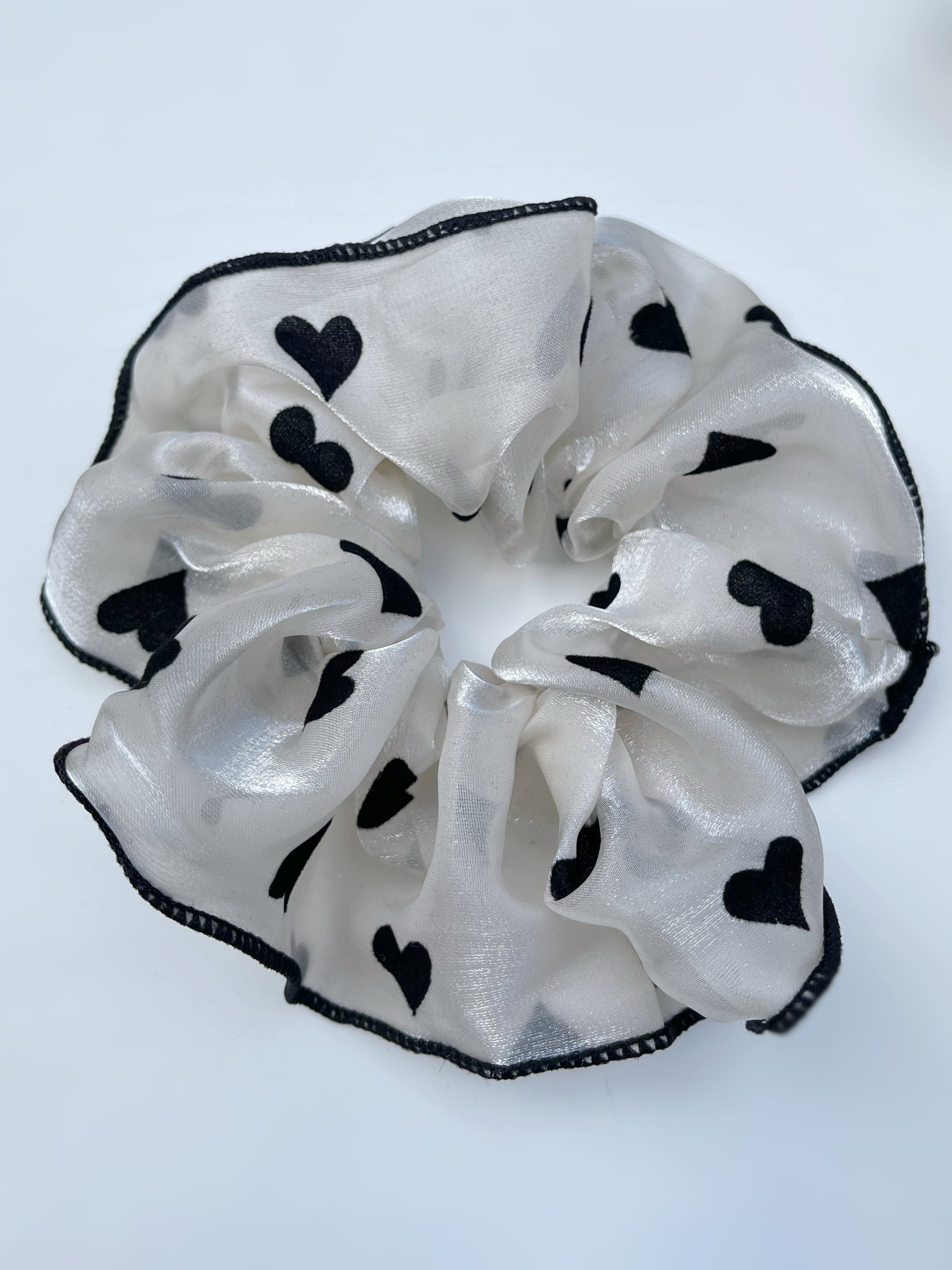 Vintage Satin Scrunchie Heart