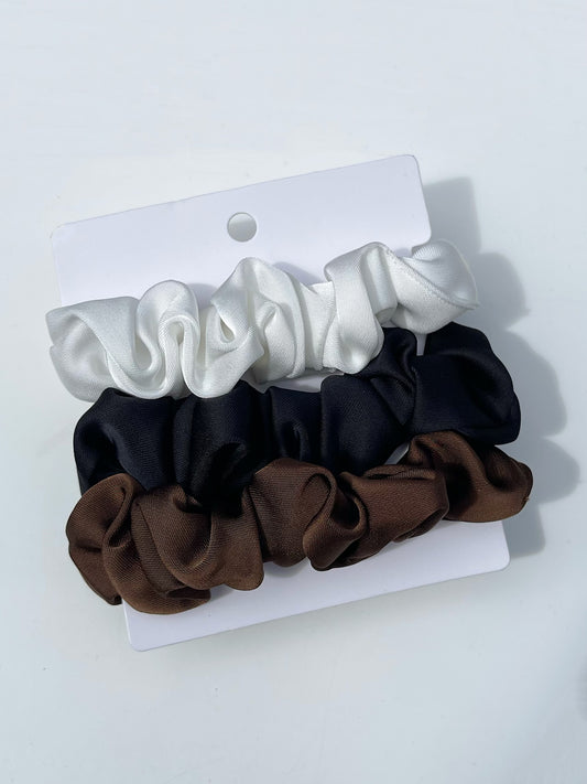 Satin Scrunchie 3-Pack A