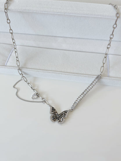 Black Butterfly Chain Necklace