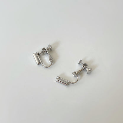 Silver Clip On Stud Earrings Converters. silver-tone clip-on earrings for women.