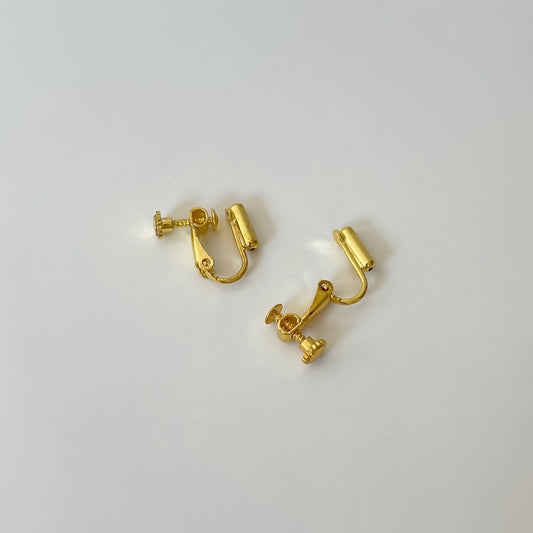 Golden Clip On Stud Earrings Converters