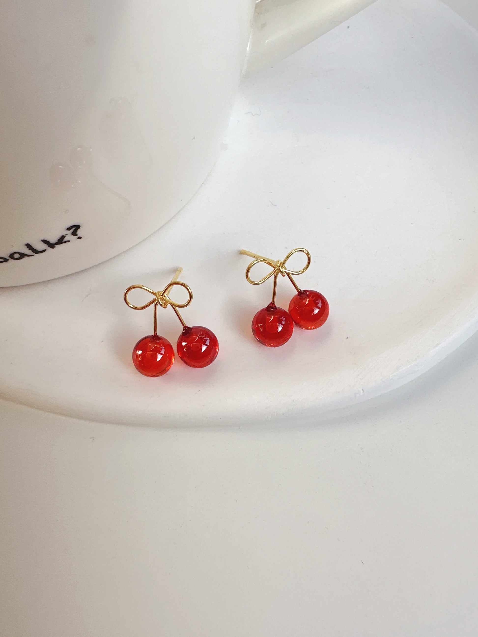 Mini Cherry Stud Earrings